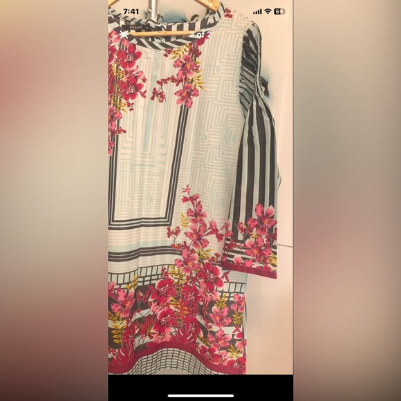 Printed COTTON Shirt.long sleeve shirt . Size small. - Picture 2 of 3